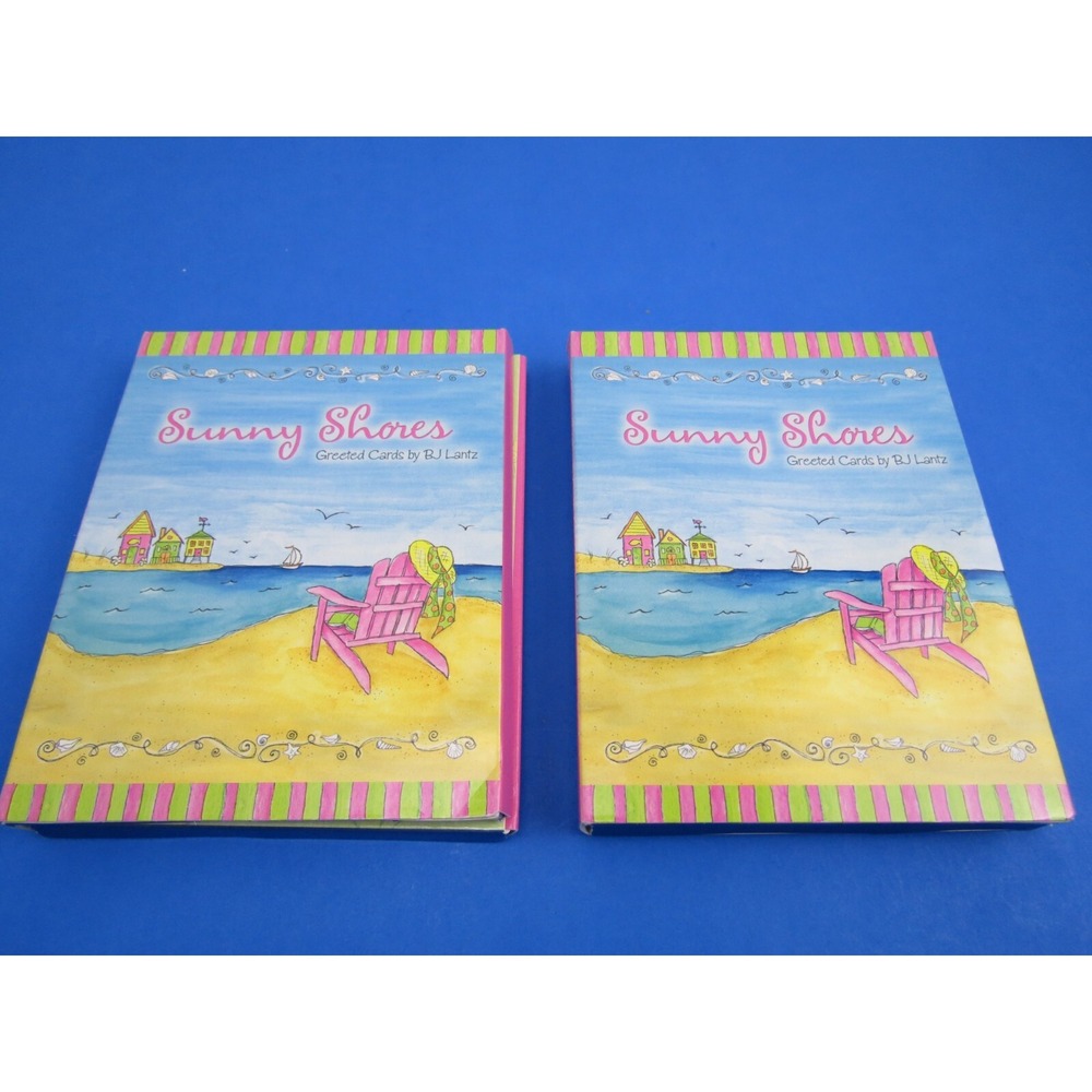 BJ Lantz Sunny Shores Beach Themed Stationery Greeting Cards Leanin Tree